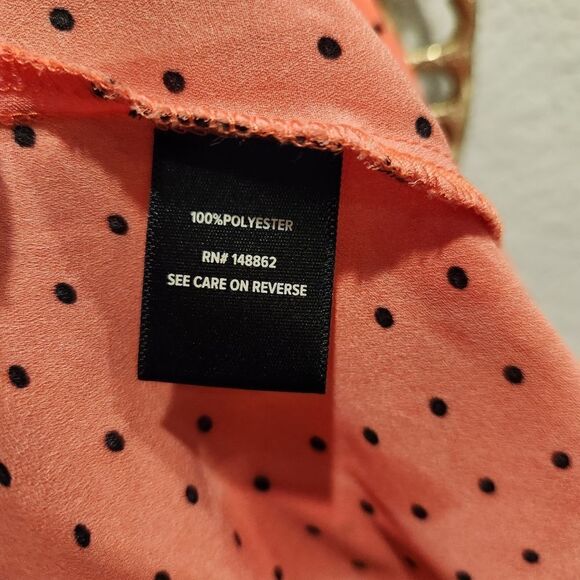 Torrid Sophie Corral Polkadot Black Chiffon Top Sleveless Size 00 - Picture 6 of 6